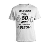 bubbleshirt Maglietta Compleanno - Mi Ci Sono Voluti 50 Anni per Essere così - Tshirt Simpatica e Divertente - Evento - Idea Regalo