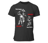 bubbleshirt Maglietta papà T-Shirt Personalizzata con Nome Motociclista Tale Padre Tale Figlio Idea Regalo Festa del papà Compleanno