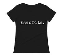 bubbleshirt T-Shirt Divertente Donna con Frasi Iconiche - Maglietta Humor 100% Cotone - Idea Regalo Amica: Ansiosa, Esaurita, No Vabbè e Altri Mood - Manica Corta Nera, Taglie S-XL