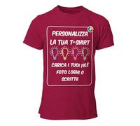 bubbleshirt T-Shirt Personalizzata Uomo Donna Bambino - Maglietta Personalizzabile con Foto, Logo o Testo - Manica Corta - Taglie dalla S alla 3XL