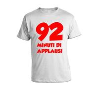 bubbleshirt T-Shirt Ragionier Ugo 92 Minuti di applausi - Film Cult Maglietta Manica Corta Bianca Taglia M
