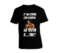 bubbleshirt T-Shirt Uomo Loris Batacchi - È Un Cobra Che Gonfia La Testa e... Tac! - Regalo Divertente - Cult Italiano Commedia Anni 80 - Taglie S-XXL