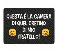 bubbleshirt Tappeto Zerbino - Questa È la Camera di Quel Cretino di Mio Fratello | Tappeto Divertente