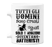 bubbleshirt Tazza batterista Mug in ceramica idea regalo - tutti gli uomini sono creati uguali solo i migliori diventano batteristi - evento - idea regalo