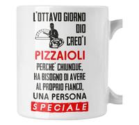 bubbleshirt Tazza Mestieri l'ottavo Giorno Dio creò i pizzaioli - Idea Regalo Mug 11oz