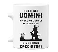 bubbleshirt Tazza Mestieri - tutti gli uomini nascono uguali ma solo i migliori diventano cacciatori - idea regalo compleanno Mug in ceramica 11oz