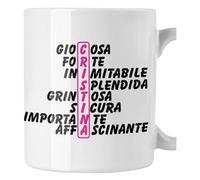 bubbleshirt Tazza Mug divertente con nome Cristina e aggettivi simpatici Idea Regalo Compleanno Natale in ceramica