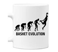 bubbleshirt Tazza Mug in ceramica Basket evolution - sport - humor - idea regalo