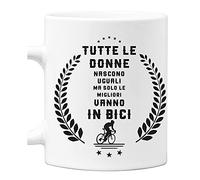 bubbleshirt Tazza Mug in ceramica bici - tutte le donne nascono uguali ma solo le migliori vanno in bici - idea regalo - compleanno