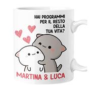bubbleshirt Tazza SanValentino Personalizzabile Hai programmi per il resto della tua vita? personalizzabile con nome Love Innamorati Mug 11oz idea regalo