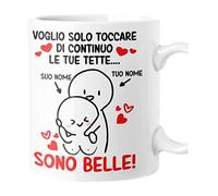 bubbleshirt Tazza SanValentino Personalizzabile Voglio solo toccare di continuo le tue tette