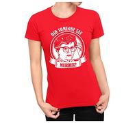 bubbleshirt Tshirt Donna La Signora in Giallo - Did Someone Say Murder? - Anni 80 - Jessica Fletcher - Serie TV Idea Regalo Manica Corta Rossa Taglia XL