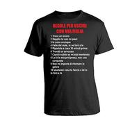 bubbleshirt Tshirt Regole per Uscire con mia Figlia- papà- Figlia- - in Cotone