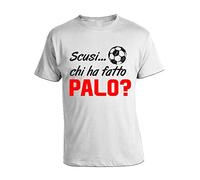 bubbleshirt Tshirt Uomo Film Cult Anni '80 ragionier ugo Scusi Chi ha Fatto palo? - Manica Corta Bianca Taglia L