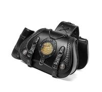 BUBEFSKD 1 paio di tasche laterali in pelle, borsa da viaggio impermeabile, borse sopra selle, stili punk, borsa da sella, tracolla regolabile, borse