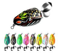 BUBEFSKD 1 pezzo di rane per la pesca con bocca grande, per la pesca, grandi piedi, doppia elica per acqua dolce e salata