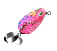 BUBEFSKD 1 pezzo di rane per la pesca con bocca grande, per la pesca, grandi piedi, doppia elica per acqua dolce e salata