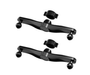 BUBEFSKD 1 su 2 17 mm snodo sferico splitter base adattatore per due dispositivi su supporto auto o desktop, supporto per telefono