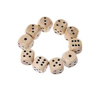 BUBEFSKD 10 Pz/Pacco 14mm 0.55In Dadi Puntelli del Gioco Giocattoli Educativi per Bambini Colore del Legno Originale Angolo Rotondo Kit Dadi Digitali Pomodori A Dadini in Scatola Senza