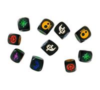 BUBEFSKD 10 Zucca Halloween Taglia I Dadi A Sei Facce in Acrilico per Giochi Intrattenimento Accessori per Le Feste Tavola in Acrilico A Sei Facce Zucca Halloween