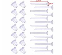 BUBEFSKD 100 kit di orecchini in plastica trasparenti inclusi perno e residui di sicurezza per le orecchie, orecchini in plastica invisibili invisibili, Taglia unica, come descritto