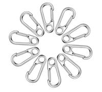 BUBEFSKD 10pcs lega carabiner Keyring Mountaineering Fibbia Arrampicata Veloce Clip di Sicurezza Outdoor Portachiavi Clip Nero