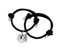 BUBEFSKD 2 bracciali con ciondolo a forma di ali di demonio intrecciati con magnete, Taglia unica, come descritto