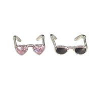 BUBEFSKD 2pcs Occhiali Da Sole Occhiali Da Sole Accessori Alla Moda Per Coppie Regolabile Open Donne Gioielli Alla Moda Ornamento