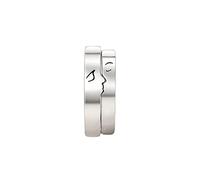 BUBEFSKD 2pieces Minimalist Bacio Impegno Matrimonio Amante dell'Amicizia Aperto Un Regolabile Gioielli Di Corrispondenza Per Coppia Anelli Per Coppia Amici