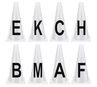 BUBEFSKD 4/8 coni da dressage, impilabili, coni da allenamento con lettere per equitazione, pratica, eventi, attrezzatura permanente per la formazione dei cavalli