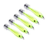 BUBEFSKD 5 Bagliore nel Buio Calamari Luminosi Seppie Esche da Pesca Attrezzatura Jig Esche Ganci Ami da Pesca E Pesi Kit