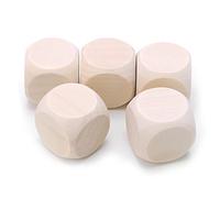 BUBEFSKD 5 Cubo Legno Pianura Vuoto Blocchi Impilabili Gioco Puzzle Dadi Giocattoli Artigianato d'Arte Incompiuto Naturale Blocco Fai da Te Dadi Legno Vuoti