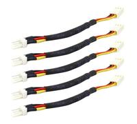 BUBEFSKD 5PCS 3PIN velocità della Ventola del PC Ridurre Rumore Cavo Resistenza Estensione Filo 3 Pin Connettore Maschio A Femmina per Cavo Riduttore velocità della CPU del Computer