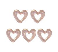 BUBEFSKD 5pcs acrilico cuore ciondolo incantesimo gioielli forniture per collane bracciali orecchini portachiavi gioielli grotta acrilica, Taglia unica, come descritto