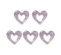 BUBEFSKD 5pcs acrilico cuore ciondolo incantesimo gioielli forniture per collane bracciali orecchini portachiavi gioielli grotta acrilica, Taglia unica, come descritto