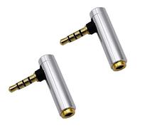 BUBEFSKD 90 gradi 3 5 mm Tappo audio maschio a femmina con finitura placcata in oro per una riduzione della perdita di segnale e connettori di lunga durata.