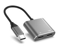 BUBEFSKD Adattatore USB C su adattatore 4 K-60 Hz uscita video 100 W alimentazione per dispositivi di gioco, computer portatili, telefoni, design compatto per dispositivi mobili