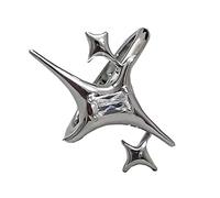 BUBEFSKD Anelli a forma di stella Punk Gothic Zircone Retro incrociati Hip Hop Due Mani Come Gioielli Stella Amore Braccialetto Cuore Zircone Crociato, come descritto