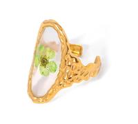 BUBEFSKD Anelli di dichiarazione di fiori regolabili, eleganti gioielli, moderni, raffinati, aperti, per feste, come descritto