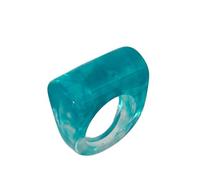 BUBEFSKD Anelli geometrici in resina alla moda accessori alla moda per uomini e donne con diversi colori aggiunti poligono, come descritto