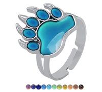 BUBEFSKD Anello di colore cambiamento di temperatura emozioni in metallo smaltato sette colori anelli per donne uomini gioielli anello dell'umore emozioni sentimento anelli nastri