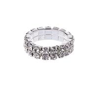 BUBEFSKD Anello elastico di novità Anello di cristallo unico intarsiato Anelli romantici promesse di nozze decorazione gioielleria regalo per donne ragazze promesse, come descritto