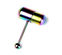 BUBEFSKD Anello vibrante Lingua Colori Misti Pungente Bilanciere Corpo Piercing Gioielleria Per Le Donne Uomini Vibrazione Adulto, Taglia unica, come descritto, come descritto
