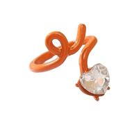 BUBEFSKD Apertura Di Anelli Dito Regolabile Cuore Aperto Gioielli Lega Texture Per Gli Amanti Della Moda Coppia Promessa, come descritto