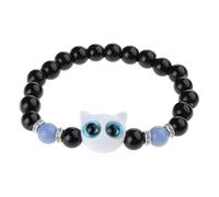BUBEFSKD Bellissimo bracciale in resina luminosa braccialetto di perle comoda collana per gatti ideale per la vita quotidiana e per gli amanti degli appuntamenti, Taglia unica, come descritto