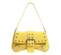 BUBEFSKD Borsa a tracolla in pelle PU alla moda con design ben progettato per migliorare i vostri outfit per dati e margini della spesa, borsa dal design unico, giallo.