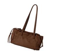 BUBEFSKD Borsa a tracolla multifunzione in pelle scamosciata retrò ispirata piccola borsa per il tempo libero o l'occasione del ballo di fine anno, marrone