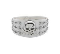 BUBEFSKD Bracciale con teschio, robusto cinturino in metallo, design elegante, accessorio alla moda, per adulti, uso quotidiano e feste, utilizzare accessori per la musica rock, Taglia unica, come