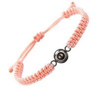 BUBEFSKD Bracciale unico in pietra opaca con 100 lingue ti amo proiezione, design per celebrazioni romantiche multilingue, Taglia unica, come descritto