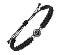 BUBEFSKD Bracciale unico in pietra opaca con 100 lingue ti amo proiezione, design per celebrazioni romantiche multilingue, Taglia unica, come descritto